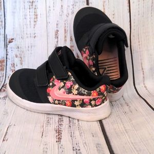 Nike black and pink floral
